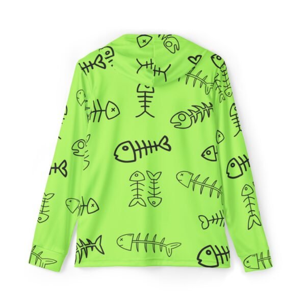 Fish Bone Print Sports Hoodie UPF 50+ - Image 2