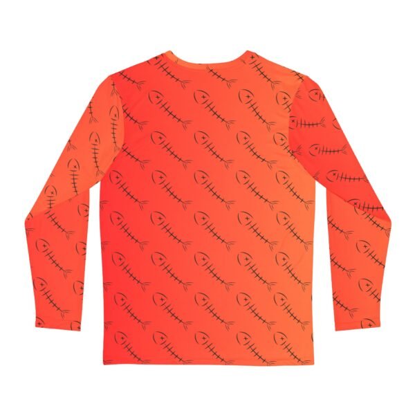 Red Fish Bones Print Long Sleeve Shirt - Image 2