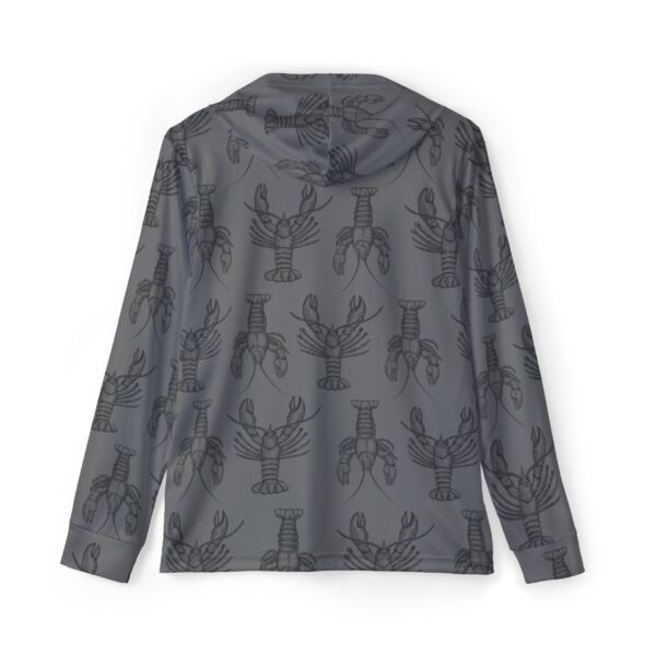 Grey Lobster Print Sports Hoodie UPF 50+ - Image 2