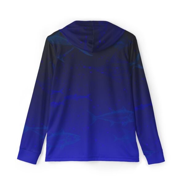 Black, Blue Fish Sports Hoodie UPF 50+ - Image 2