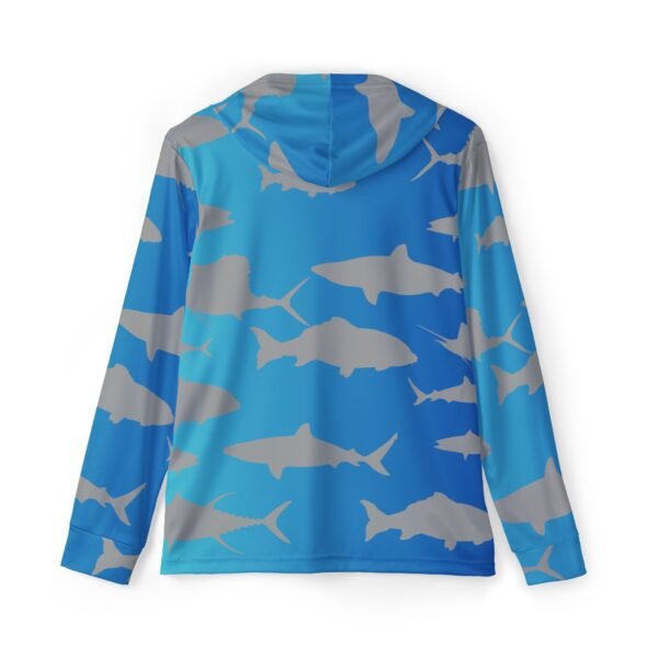 Fish Shadow Print Sports Hoodie UPF 50+ - Image 2