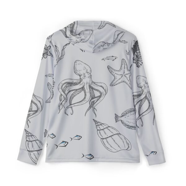 Grey Ocean Life Sports Hoodie UPF 50+ - Image 2