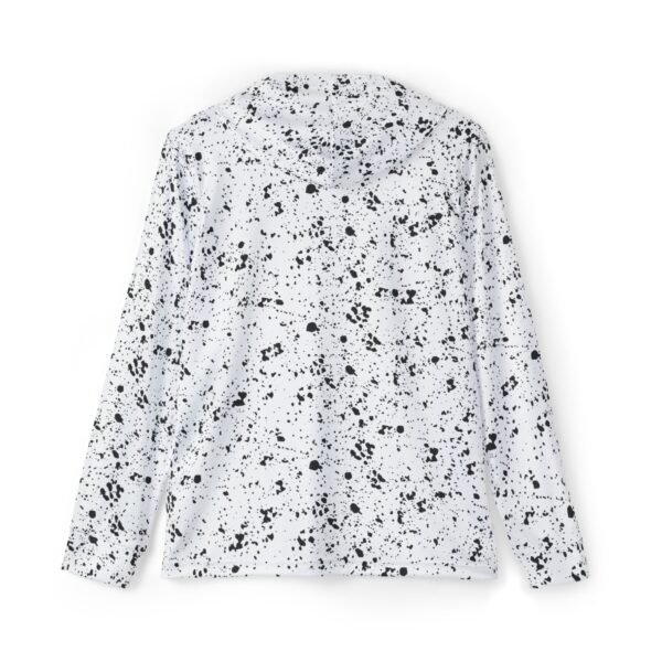 White Black Specks Sports Hoodie UPF 50+ - Image 2