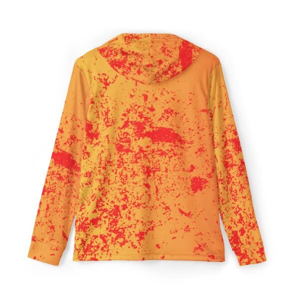 Orange/Red Splash Sports Hoodie UPF 50 - Image 2