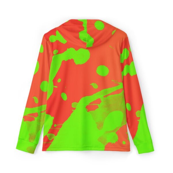 Red/Green Splash Sports Hoodie UPF 50 - Image 2
