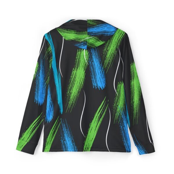 Blue Gren Brush Sports Hoodie UPF50 - Image 2