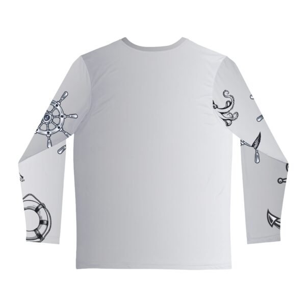 Grey Nautical Print Long Sleeve Shirt - Image 2