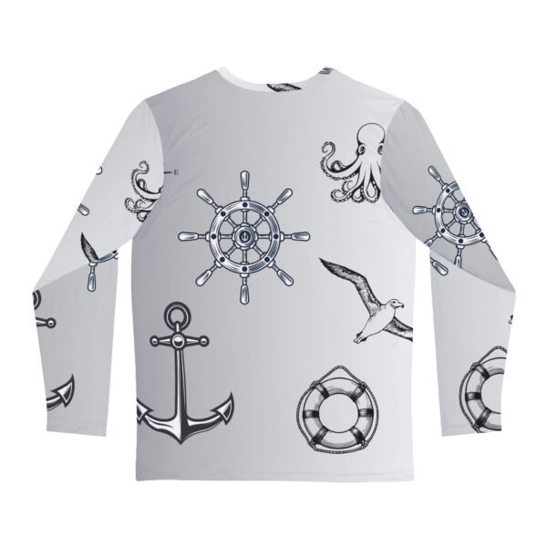 Grey Nautical  Unisex Long Sleeve Shirt - Image 2