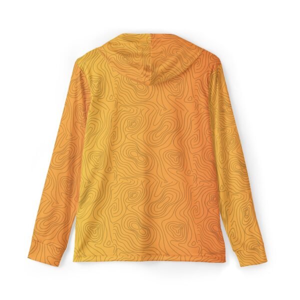Orange Squiggle Sports Hoodie UPF 50+ - Image 2
