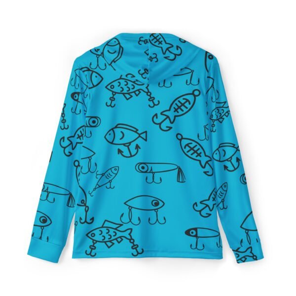 Blue Cartoon Lure Sports Hoodie UPF 50+ - Image 2