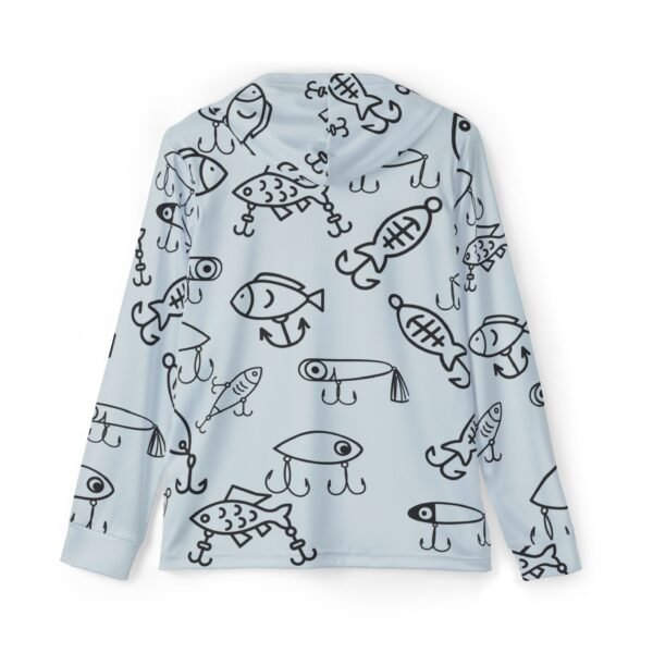 Blue Cartoon Lure Sports Hoodie UPF 50+ - Image 2