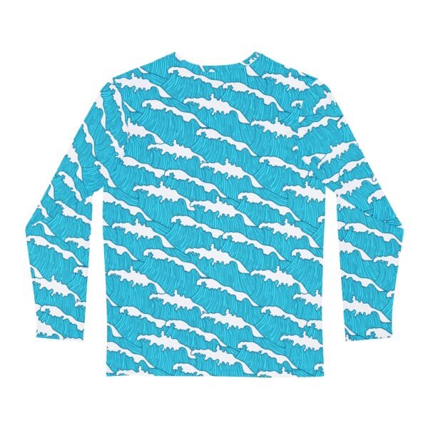 Blue Wave Print   Long Sleeve Shirt - Image 2