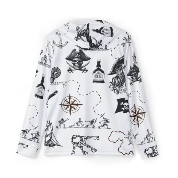 Pirate Life White Sports Hoodie UPF 50+ - Image 2