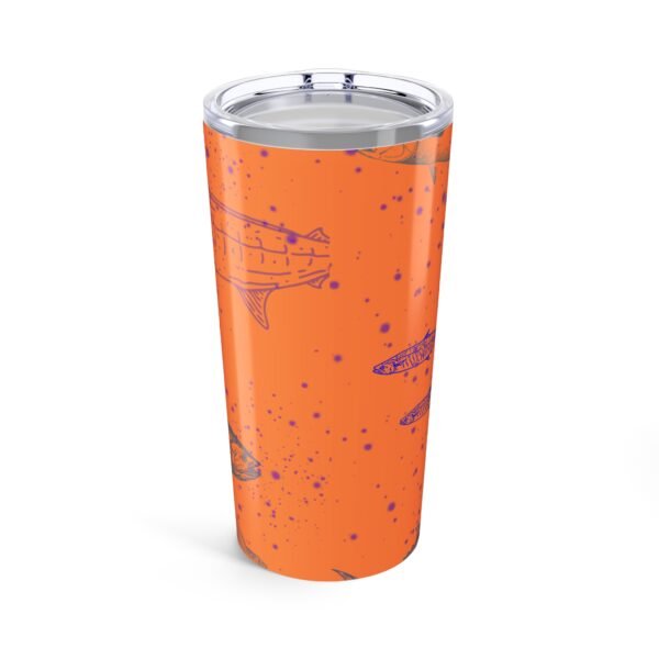 Orange Deep Sea Print 20oz Tumbler - Image 4