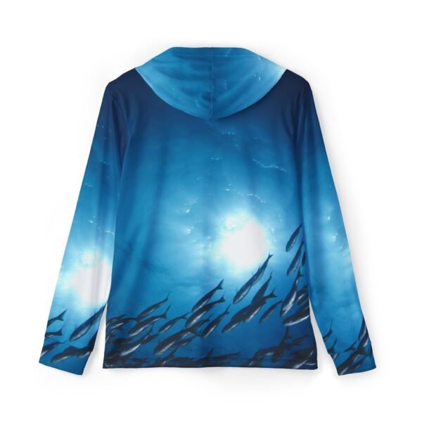 Deep Sea Unisex Purple Sports Hoodie - Image 2