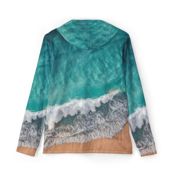 Waves Print Unisex Sports Hoodie UPF 50 - Image 2