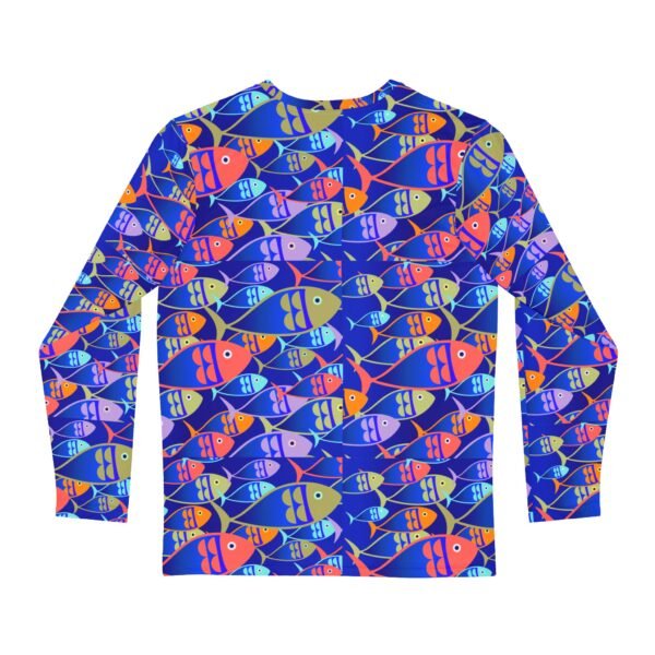 Blue Fish Print Long Sleeve Shirt - Image 2