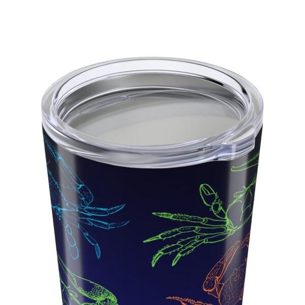 Black, Blue Electric Crab 20oz Tumbler - Image 2