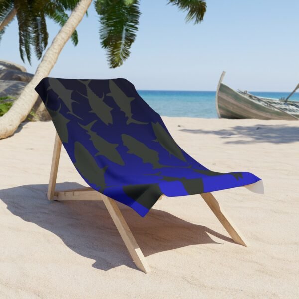 Fish Shadow Print Beach Towel - Image 2