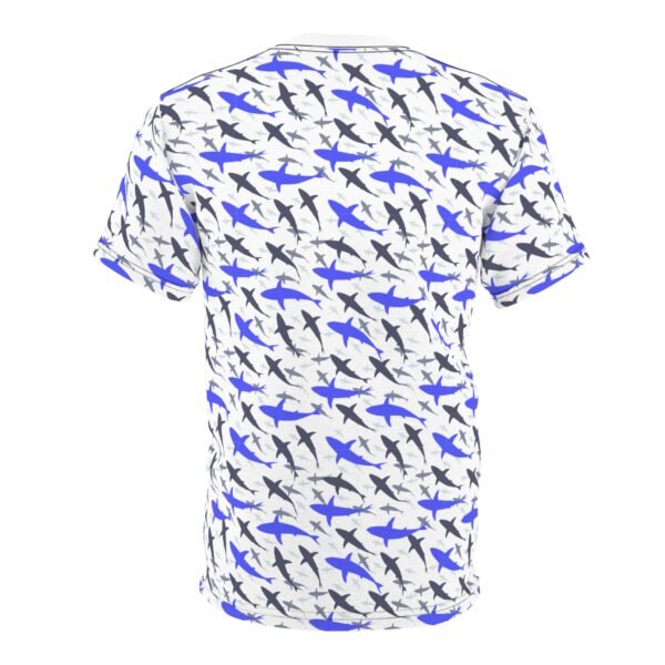 White Shark Print Unisex Tee - Image 2