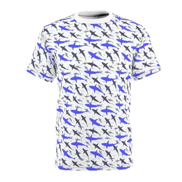 White Shark Print Unisex Tee
