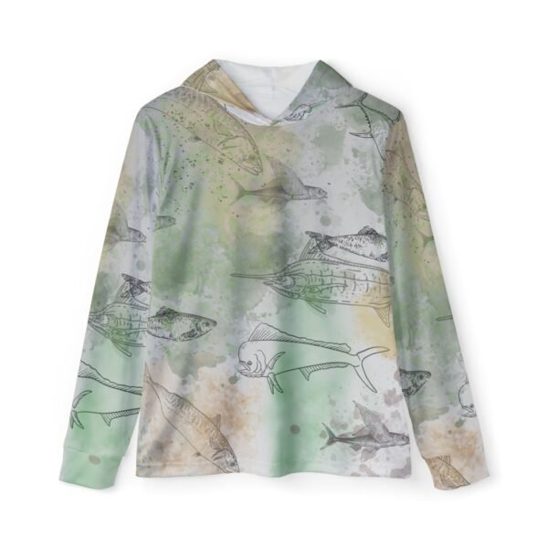 Fish Print Sports Hoodie - UPF 50+