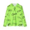 Fish Bone Print Sports Hoodie UPF 50+