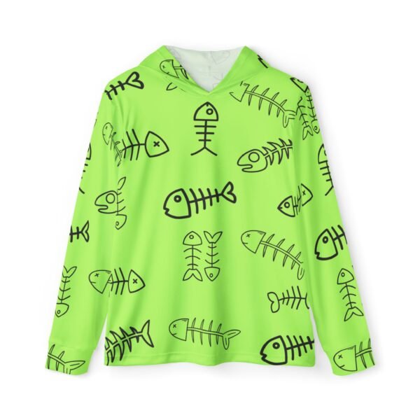 Fish Bone Print Sports Hoodie UPF 50+