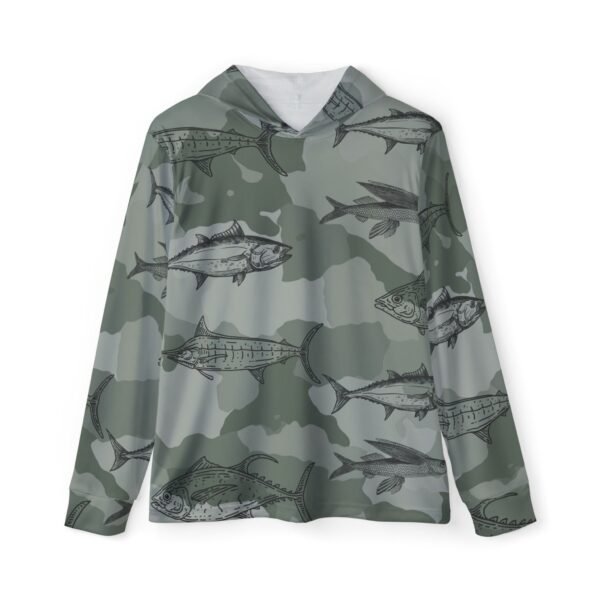 Camo Fish Print Sports Hoodie UPF 50+