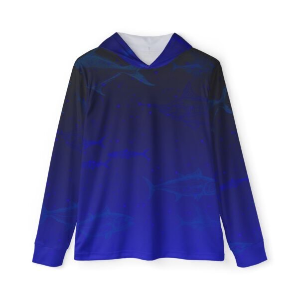 Black, Blue Fish Sports Hoodie UPF 50+