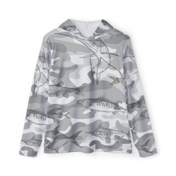 Camo Fish Print Sports Hoodie UPF 50+