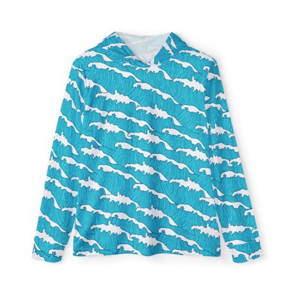Blue Wave Print Unisex Sports Hoodie 50