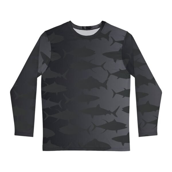 Dark Grey Black Shadow Fish Long Sleeve