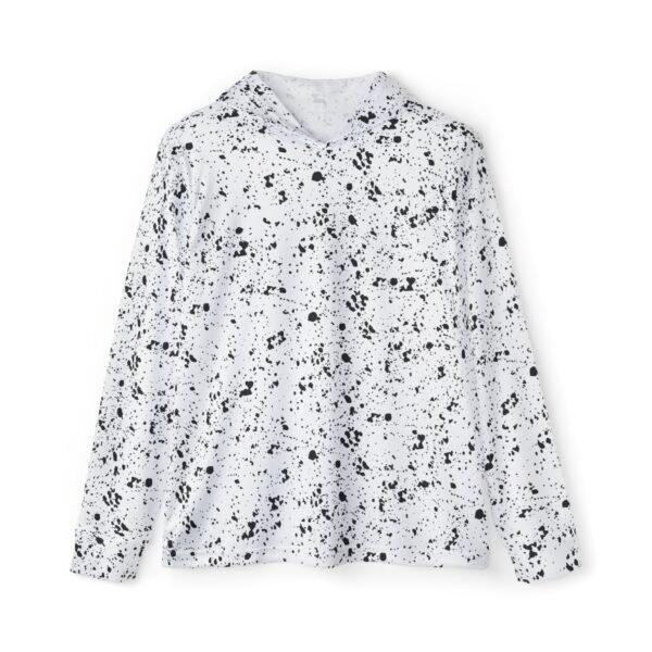 White Black Specks Sports Hoodie UPF 50+