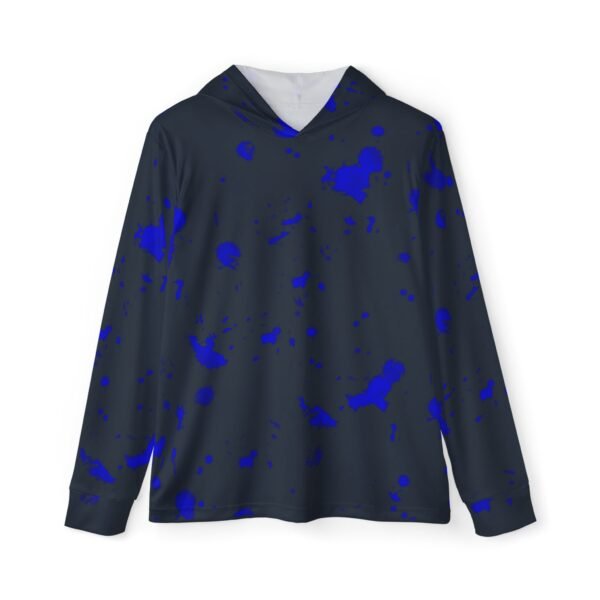Black Blue Splash Sports Hoodie - UPF 50+