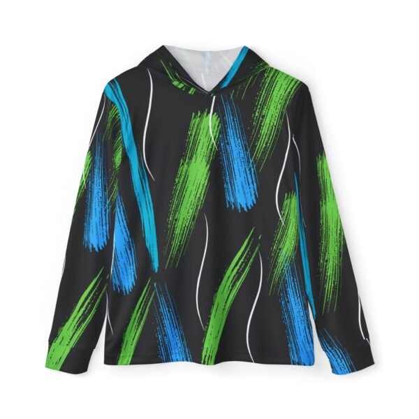 Blue Gren Brush Sports Hoodie UPF50