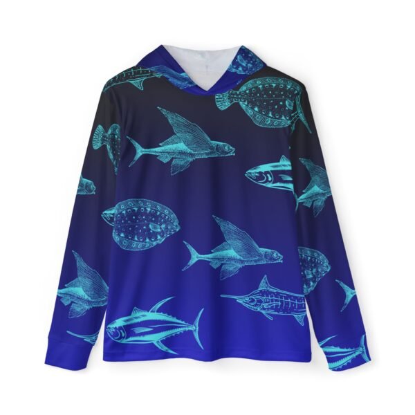Black Blue Fish Unisex Sport Hoodie UPF50