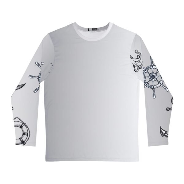 Grey Nautical Print Long Sleeve Shirt
