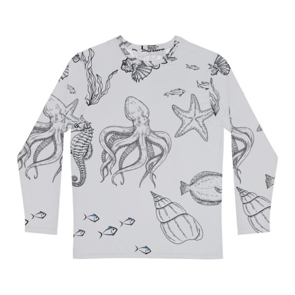 Grey Nautical Print Long Sleeve Shirt