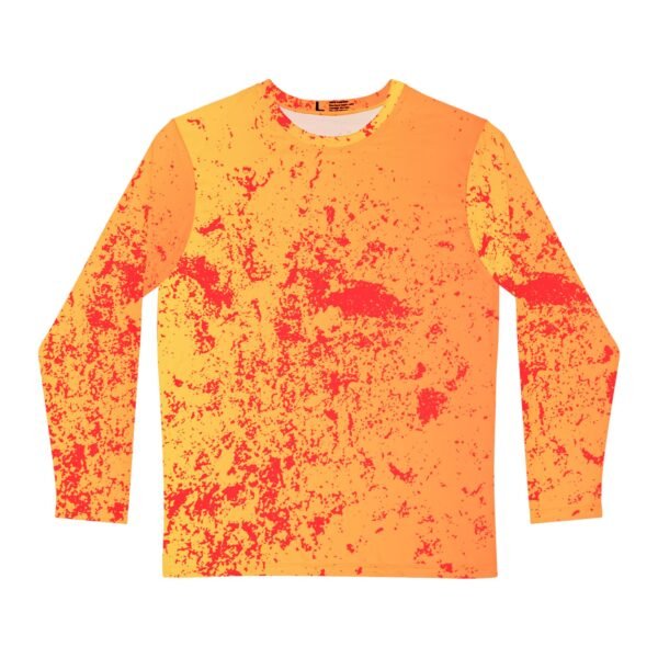 Orange-Red Splash Unisex Long Sleeve Shirt