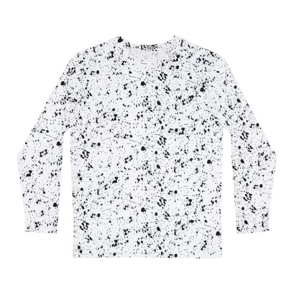 White Black Splash Long Sleeve Shirt