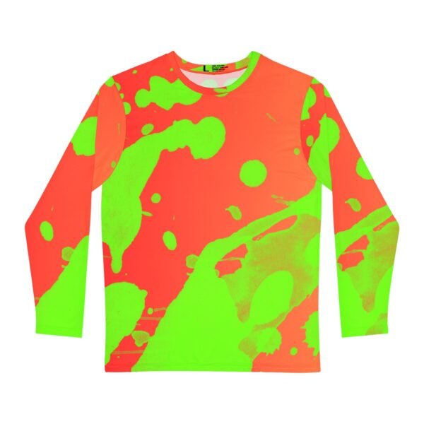 Red-Green Splash Print Long Sleeve Shirt