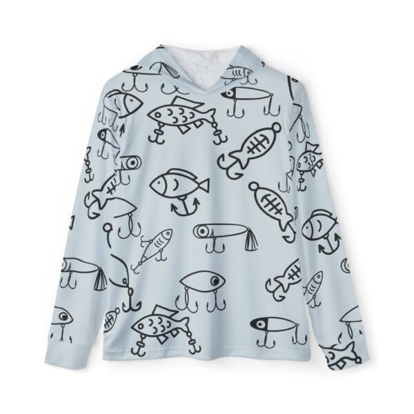 Blue Cartoon Lure Sports Hoodie UPF 50+