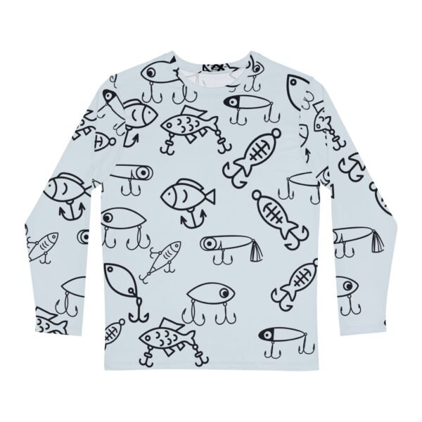 Blue Cartoon Lure Unisex Long Sleeve Shirt