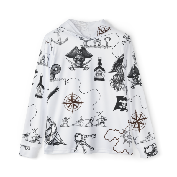 Pirate Life White Sports Hoodie UPF 50+