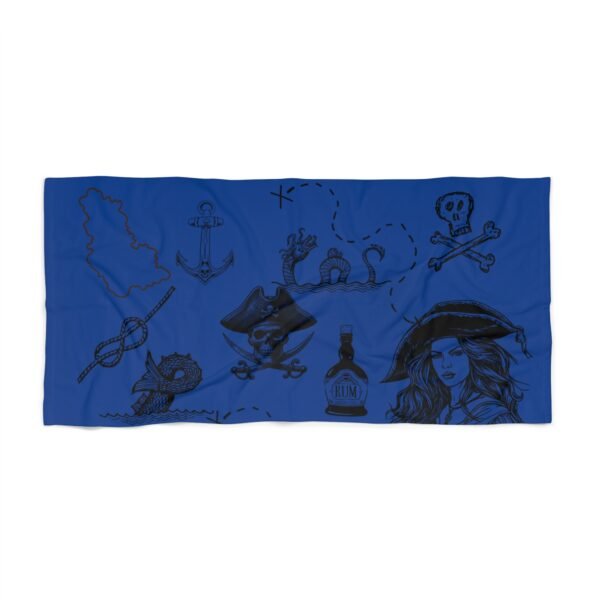 Pirate Beach Towel Shore Themed Print