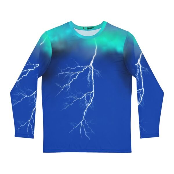 Blue Lightening Print Long Sleeve Shirt