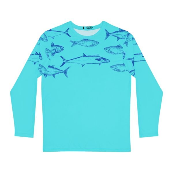 Lite Blue Fish Print Long Sleeve Shirt