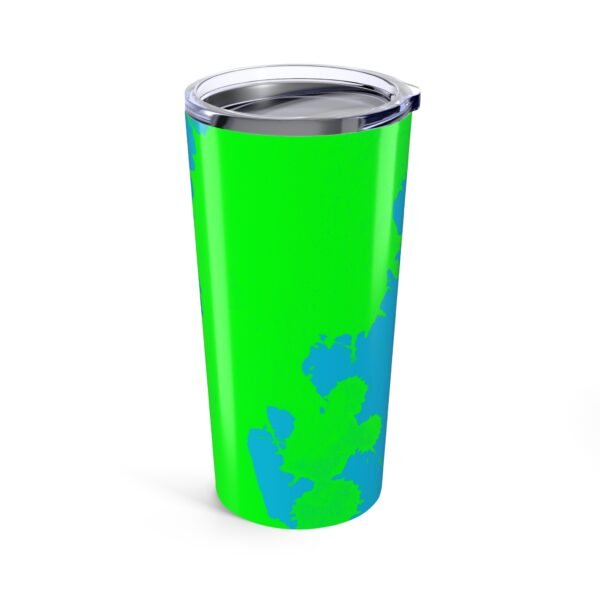 Blue -Green Splash Print 20oz Tumbler - Image 4