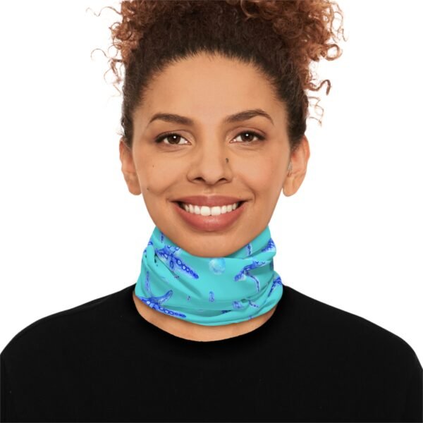 Blue Starfish Print Neck Gaiter - Image 4